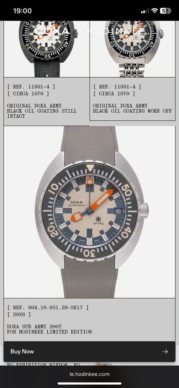 Doxa Montres: DOXA x Hodinkee Limited Edition – Neuf avec emballage d'origine à Bern par Karhu10 7