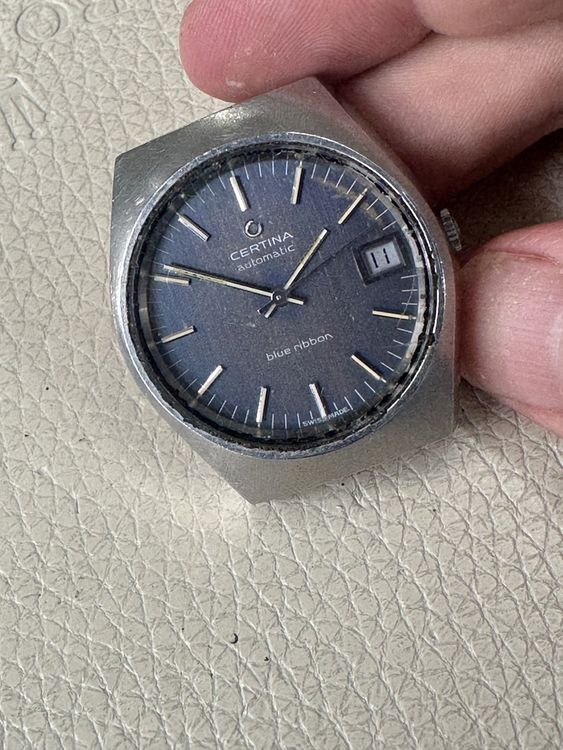 Montre Automatique Certina Blue Ribbon Des Années 1970 - Boîtier Acier, étanche 200m - Occasion