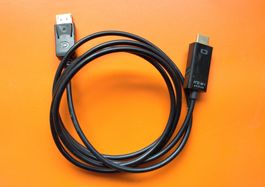 DisplayPort zu HDMI Adapter Kabel schwarz 1.8m 4K