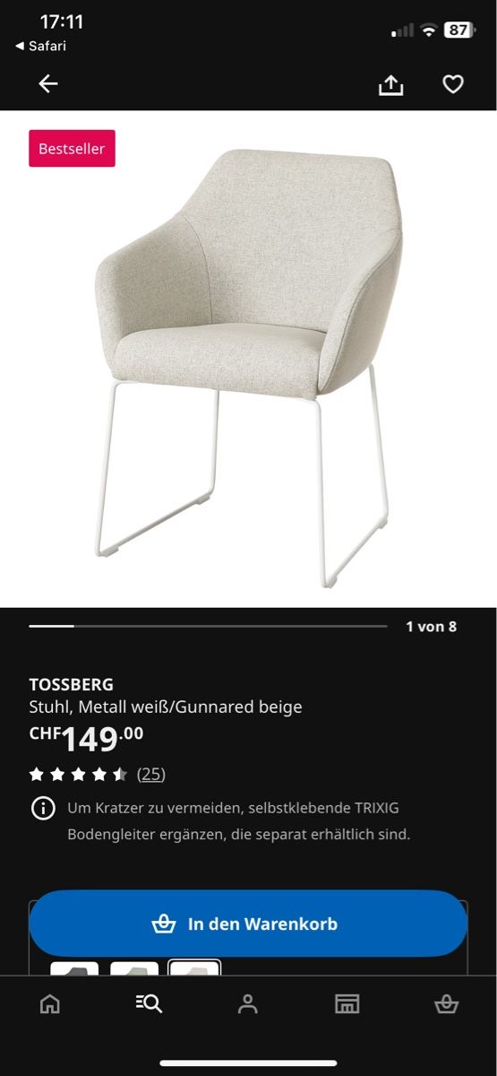 Ikea Stühle: 2 Ikea Stühle - Tossberg – Gebraucht aus Menziken von bil_6f5d 1