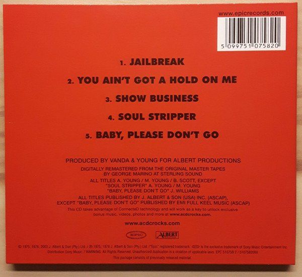 CD: AC/DC - '74 Jailbreak - CD Digipack – Usato da Forel FR venduto da SPillonel98 1