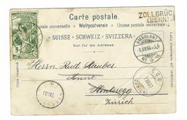 Stabstempel Zollbrück (Bern) 1900 1u