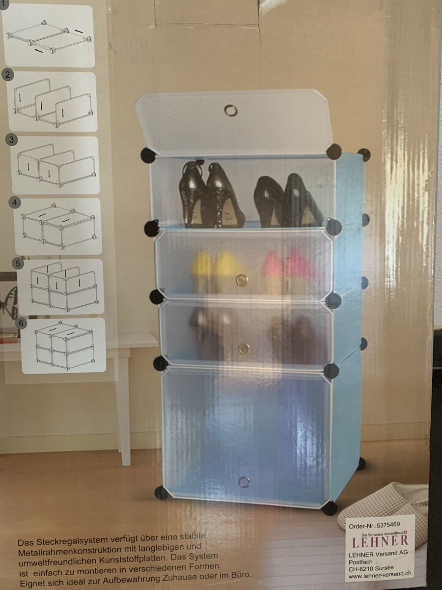 Étagères: 2x Steckregalsystem  blau 49x37x91 – D'occasion à Sempach par katzaana3 1