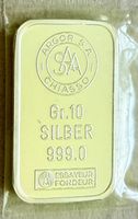 🟡 Silber Barren Silberbarren ARGOR S.A. 10g Feinsilber 999