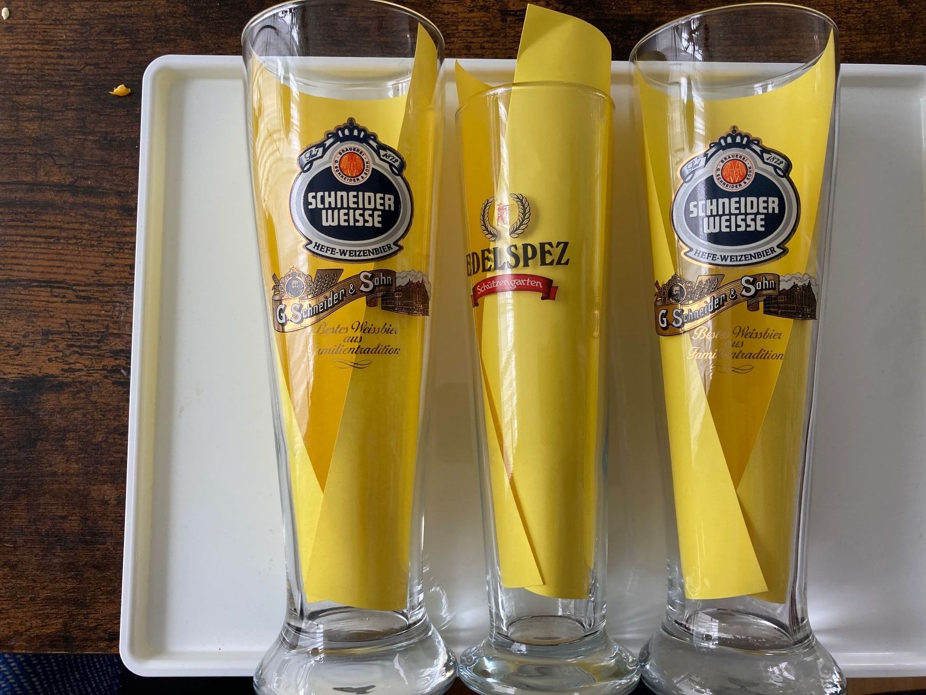 Bicchieri: 3 dekorative Biergläser - Stangengläser 3 + 5 dl – Nuovo (secondo la descrizione) da Zürich venduto da mast728 2