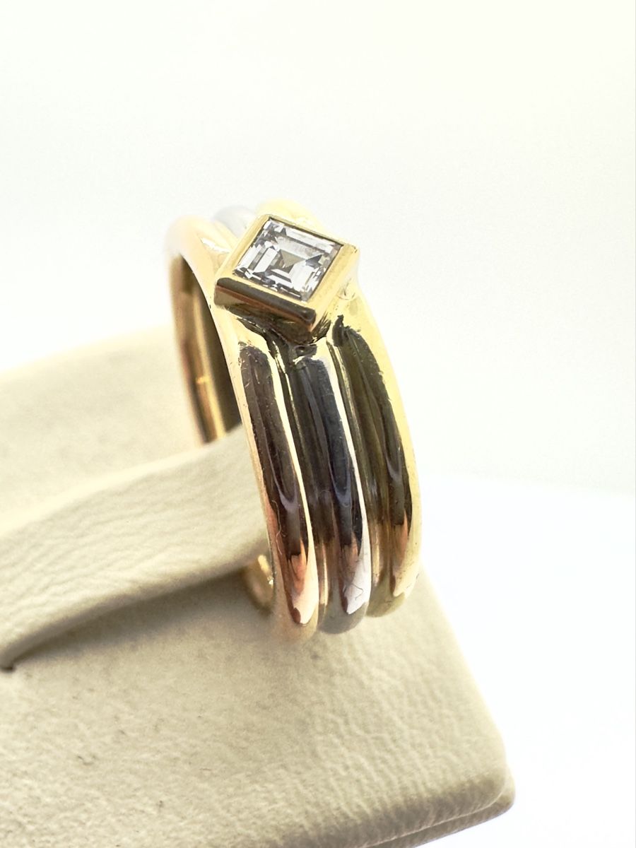Ringe: 750/18 Karat Gold Ring mit 028 Ct Brillant – Gebraucht aus Murg von MTGold 2