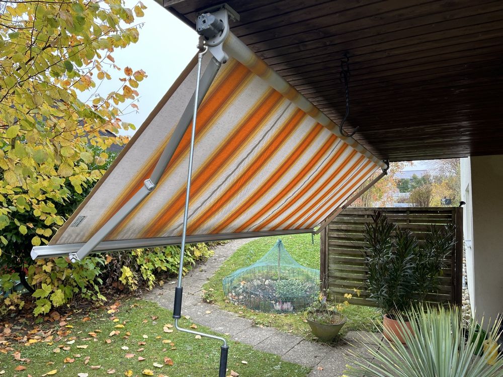Sonnenstore GRIESSER, Markise, orange gestreift, gebraucht. (Gebraucht) in  Elsau fr CHF 79  nur Abholung auf Ricardo kaufen