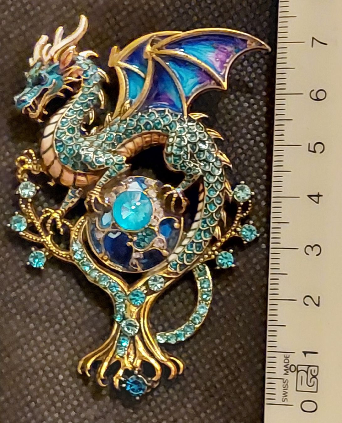 Broschen & Nadeln: Zauberhafte Märchen Brosche Drache / Basilisk  - ca. 7.5 cm – Neu (gemäss Beschreibung) aus Oberwil BL von Chewbacca184