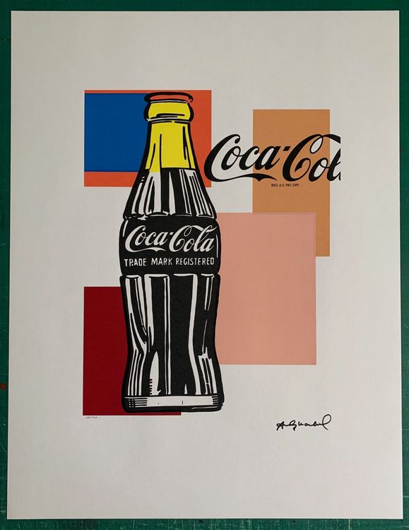 Lithographie Andy Warhol Coca Cola - Signée Avec Certificat Leo Castelli - Pop Art 1980