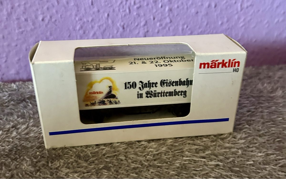 Märklin Modelleisenbahnen: Wagon Märklin "150 Jahre Eisenbahn" HO 1995 – Neu und originalverpackt aus Petit-Lancy von Pierre_le_voyageur 4
