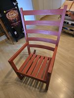 Schaukelstuhl / Holzstuhl / Sessel in Rot zu verkaufen