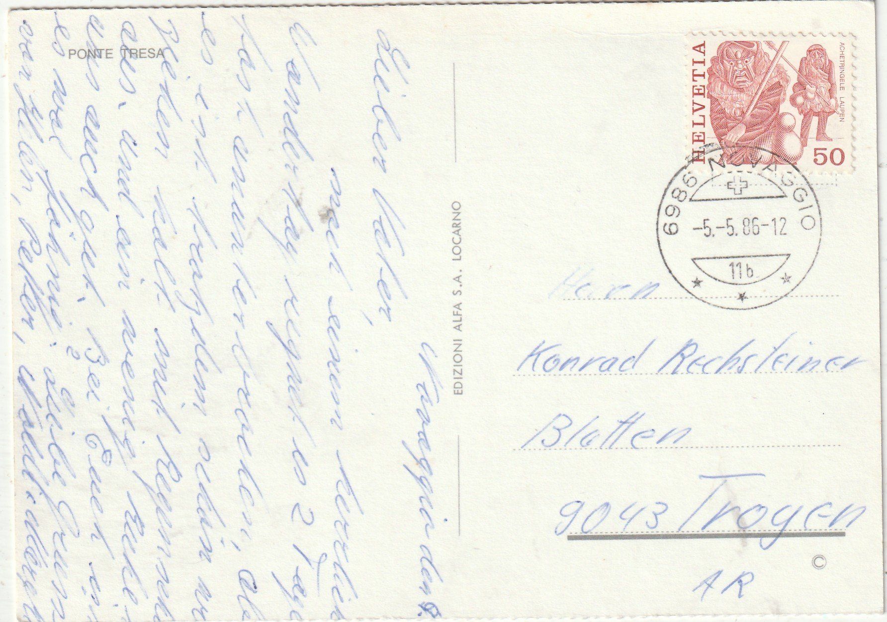 Cartoline postali: Ponte Tresa – Usato da Lumbrein venduto da made02 1