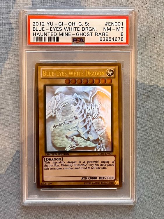 BlueEyes White Dragon GLD5EN001 Ghost Rare PSA 8 ab 1. Kaufen