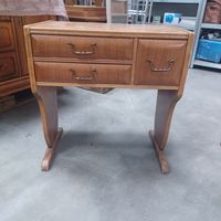 seltener Vintage 70er Jahre Konsolentisch aus Holz