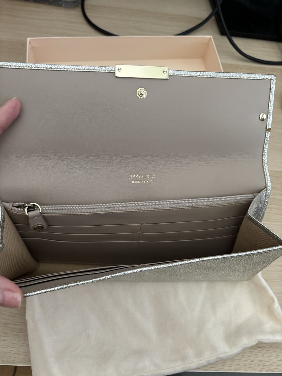 Jimmy Choo Borse da donna: Jimmy Choo Silver Clutch - full set! – Nuovo (secondo la descrizione) da Windisch venduto da bymarikaa 3