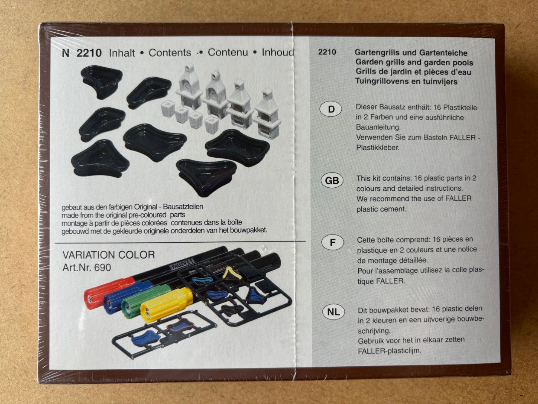 Faller Modellini di ferrovie: Faller 2210 Gartengrill und Gartenteiche – Nuovo e nell'imballaggio originale da Hauterive NE venduto da eriamch 1