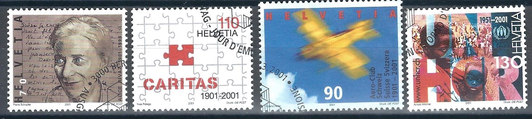 Tutti i francobolli: Suisse - 2001 - TS -  oblit.1er jour – Usato da Rennaz venduto da lorada01