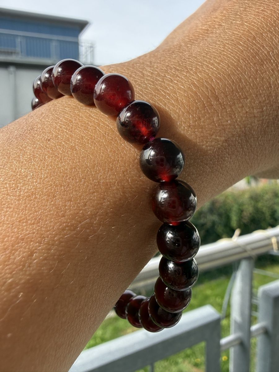Bracelets: Echtes Rotes Granat ca 8mm – Neuf (Voir description) à Jegenstorf par SteinGlanz