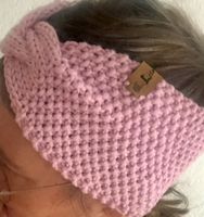 Handgemachtes Stirnband "Lismemodla" weiche rosa Wolle
