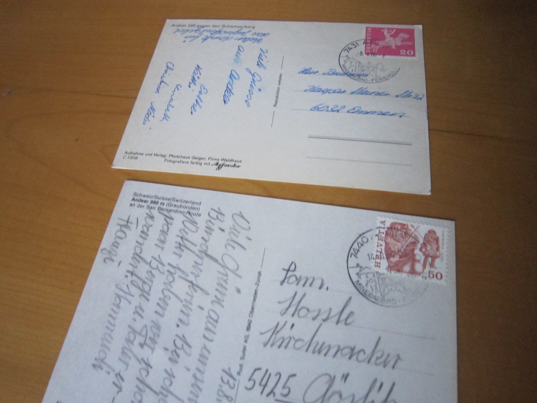 Cartes postales: Schöne Postkarten ANDEER AB NUR 75 RP – D'occasion à Gordola par Polentaefung 3