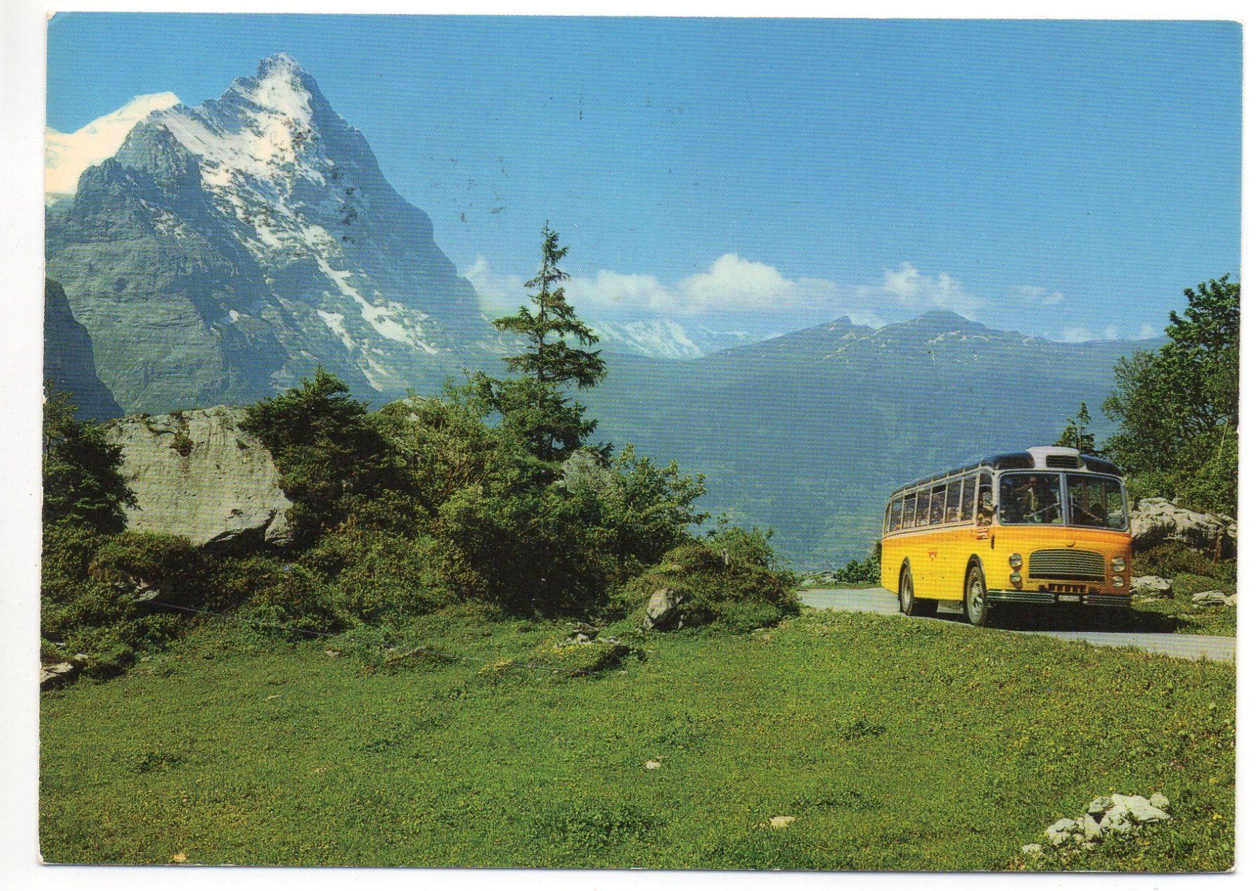 Cartoline postali: GRINDELWALD Grosse Scheidegg, Postauto – Usato da Jona venduto da philajona