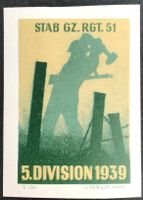 Soldatenmarke 2.WK, Stab Grenz Rgt 51, geschn, Wi Gz 71-2