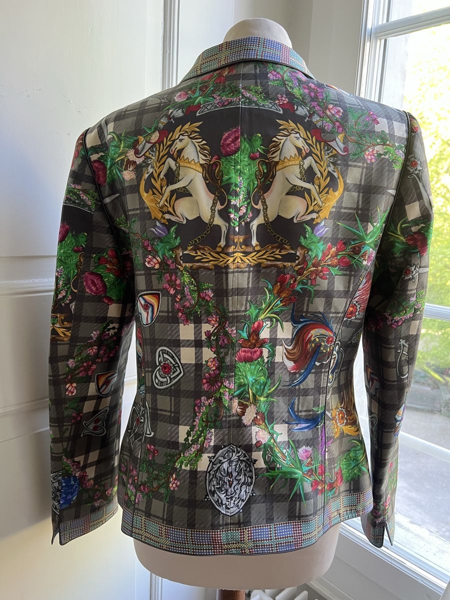 Giacche: Blazer Gr. 40, Seide, floral/kariert – Usato da Zürich venduto da angielmora 1