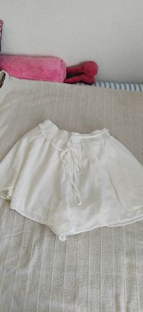 Jupe Short Blanche Très Légère Été Taille Élastique Jupe Cul