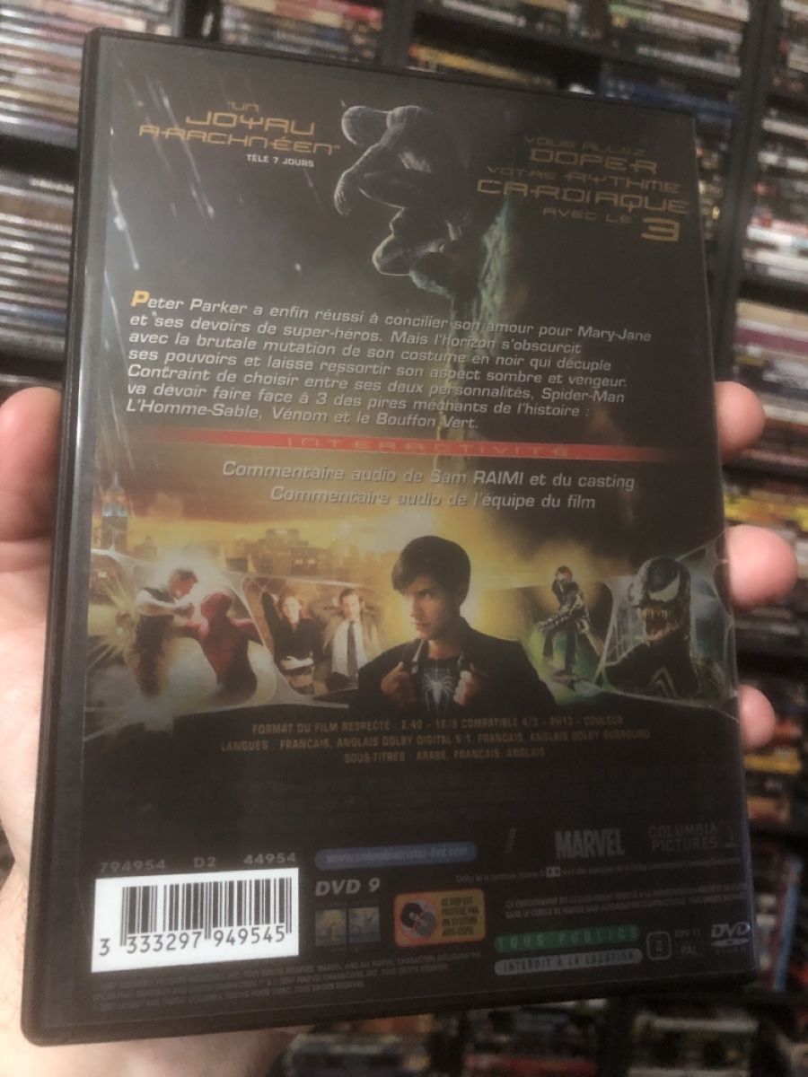 Tutti i DVDs: Spider-Man 3 - dvd – Usato da Lausanne venduto da fransadpop 1