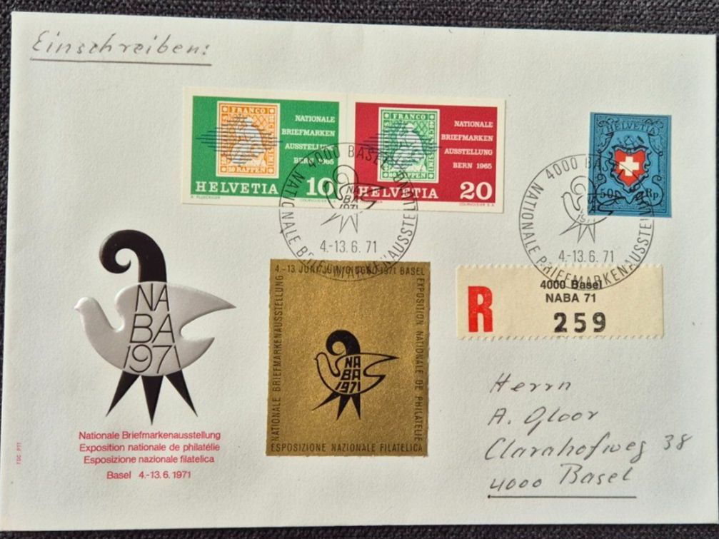 Tutti i francobolli: Naba Brief Basel 1971Top – Usato da Horw venduto da mi.ba