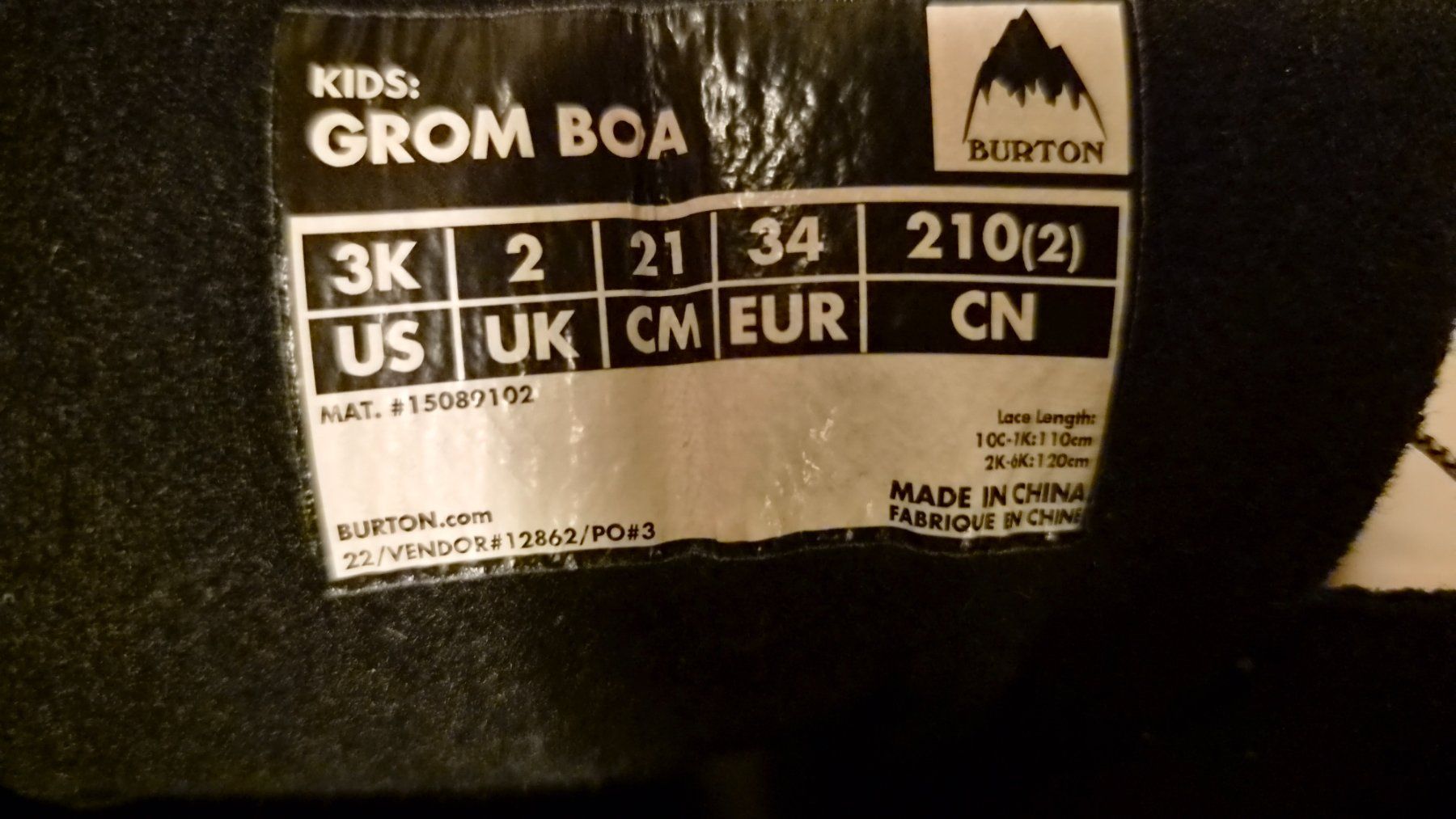 Burton Chaussures garçon: Burton Snowboardschuhe Gr.34 BOA – D'occasion à Oberrieden par Raja011 5