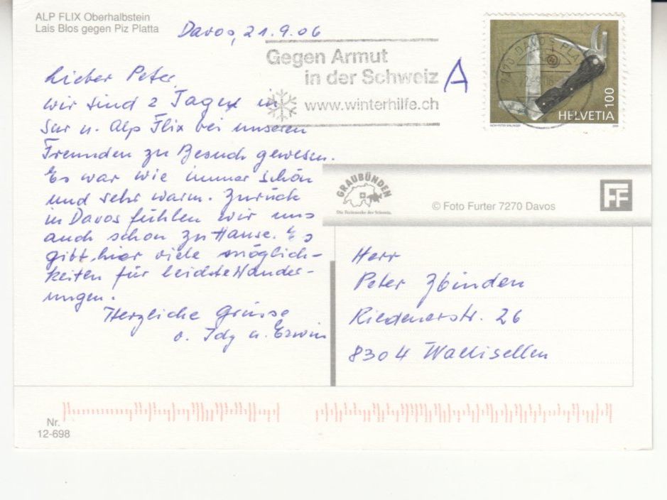 Cartoline postali: Alp Flix 2006 – Usato da Bürglen TG venduto da StampGraf 1