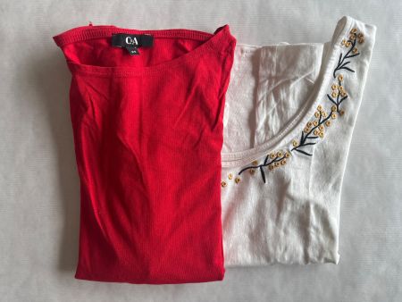 T-Shirt Set zwei Stück rot und weiss, neu