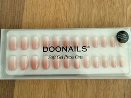 DOONAILS Soft Gel Press Ons, Baby Boomer, Short Square