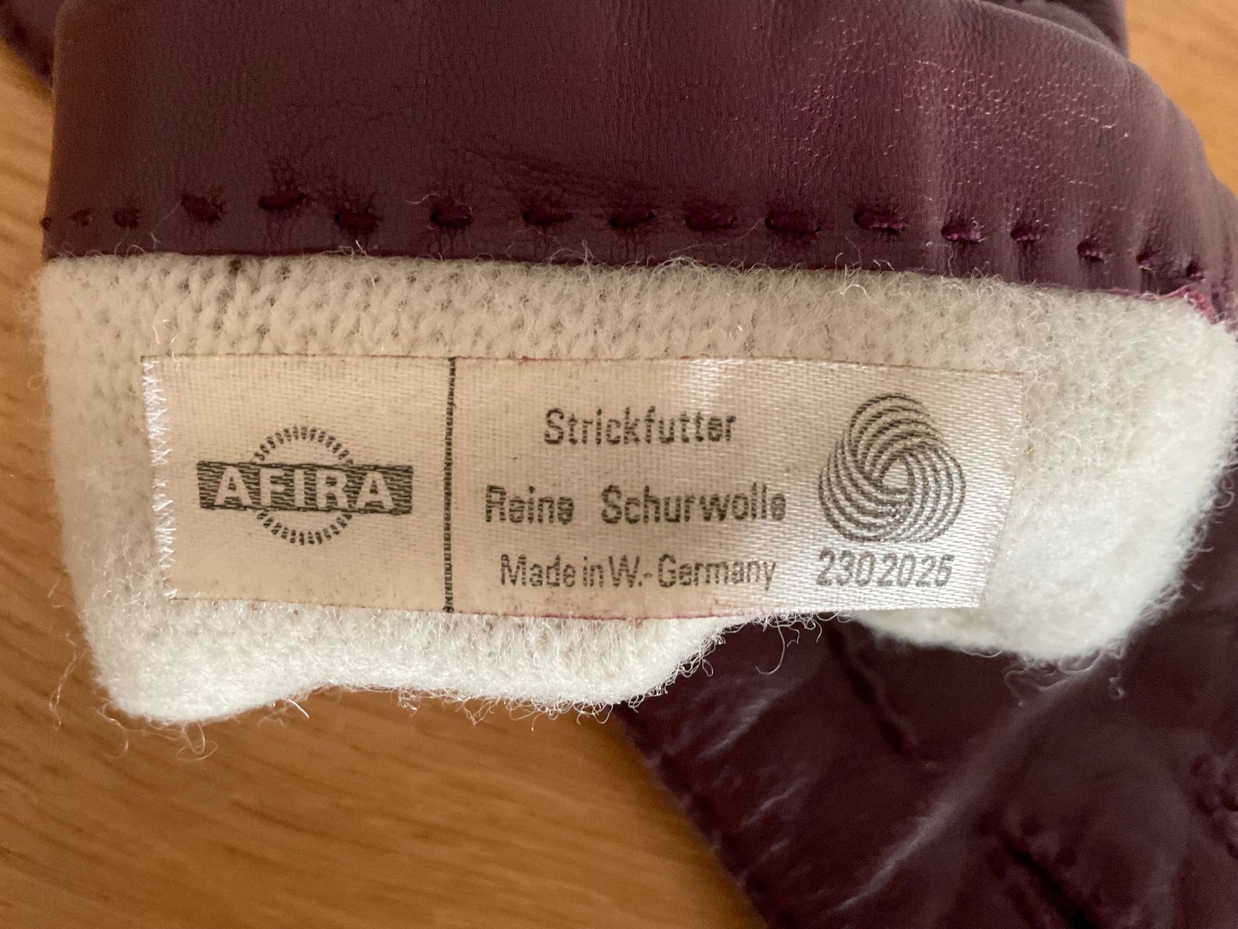 Guanti & manicotti: Weiche Leder Wollfutter Handschuhe Gr 8 Bordeaux – Usato da Urdorf venduto da alda02 1