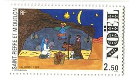 Briefmarke "Weihnachten". Saint-Pierre und Miquelon