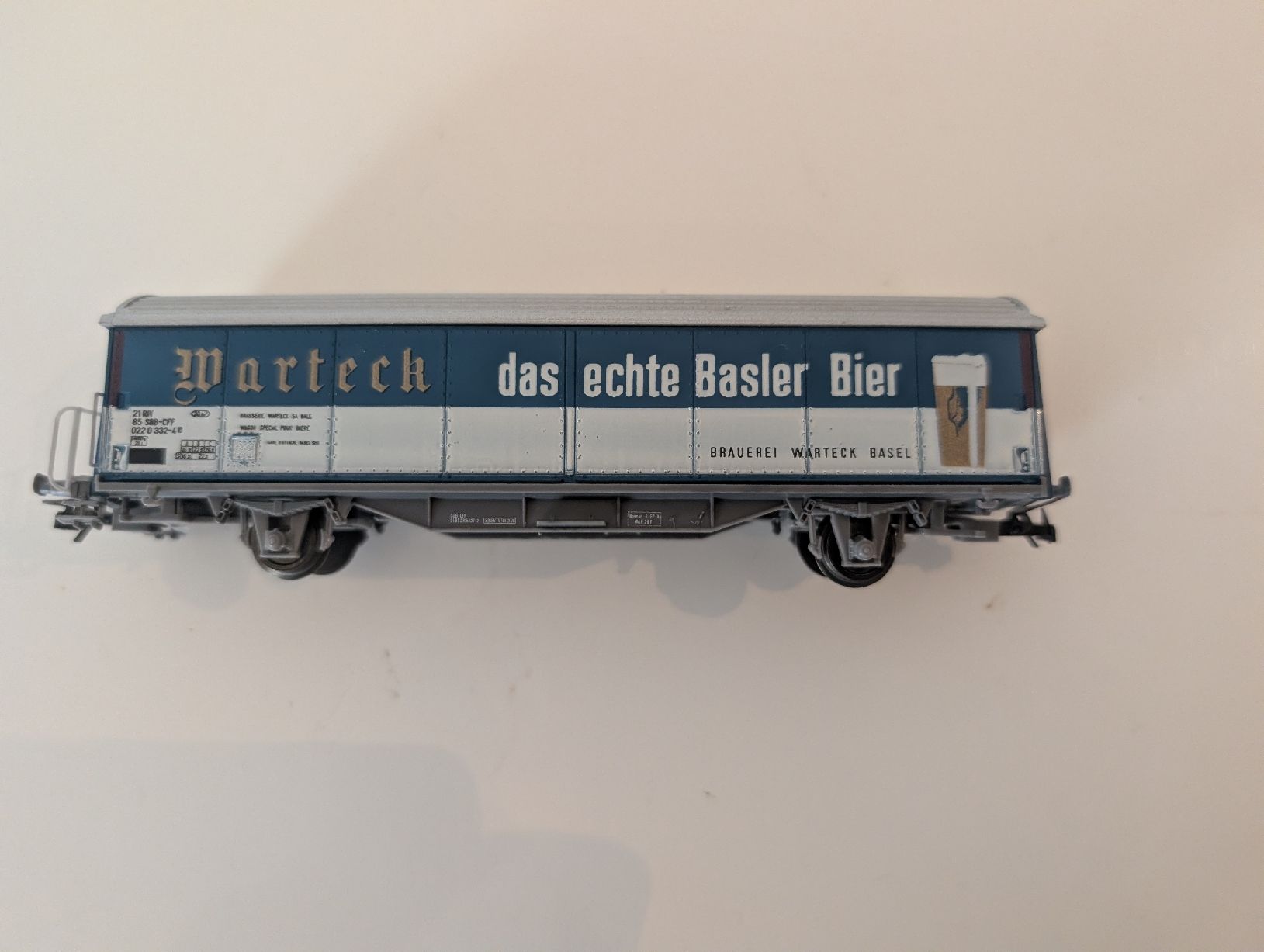 Roco Modelleisenbahnen: Roco SBB Schiebewandwagen Warteck Bier  AC – Gebraucht aus Stein/AG von sborn