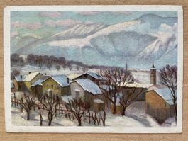 Alte Postkarte Inverno presso Tesserete 1945, Winterlandsch.
