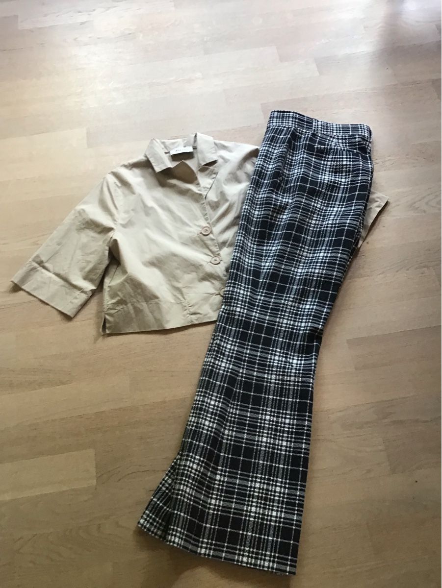 Sportmax Pantaloni: Luftige Karohose  mit weitem Bein, Grösse 38, Max Mara – Usato da Küsnacht ZH venduto da sehnsucht01 9