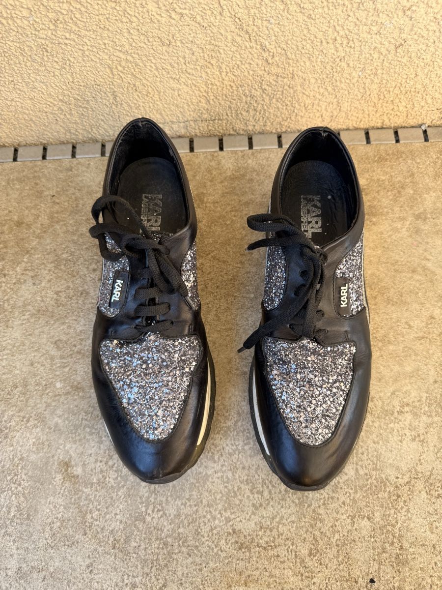 Karl Lagerfeld Scarpe da donna: Karl Lagerfeld Turnschuhe Glitzer Grösse 41 – Usato da Dornach venduto da val_y2ws 2