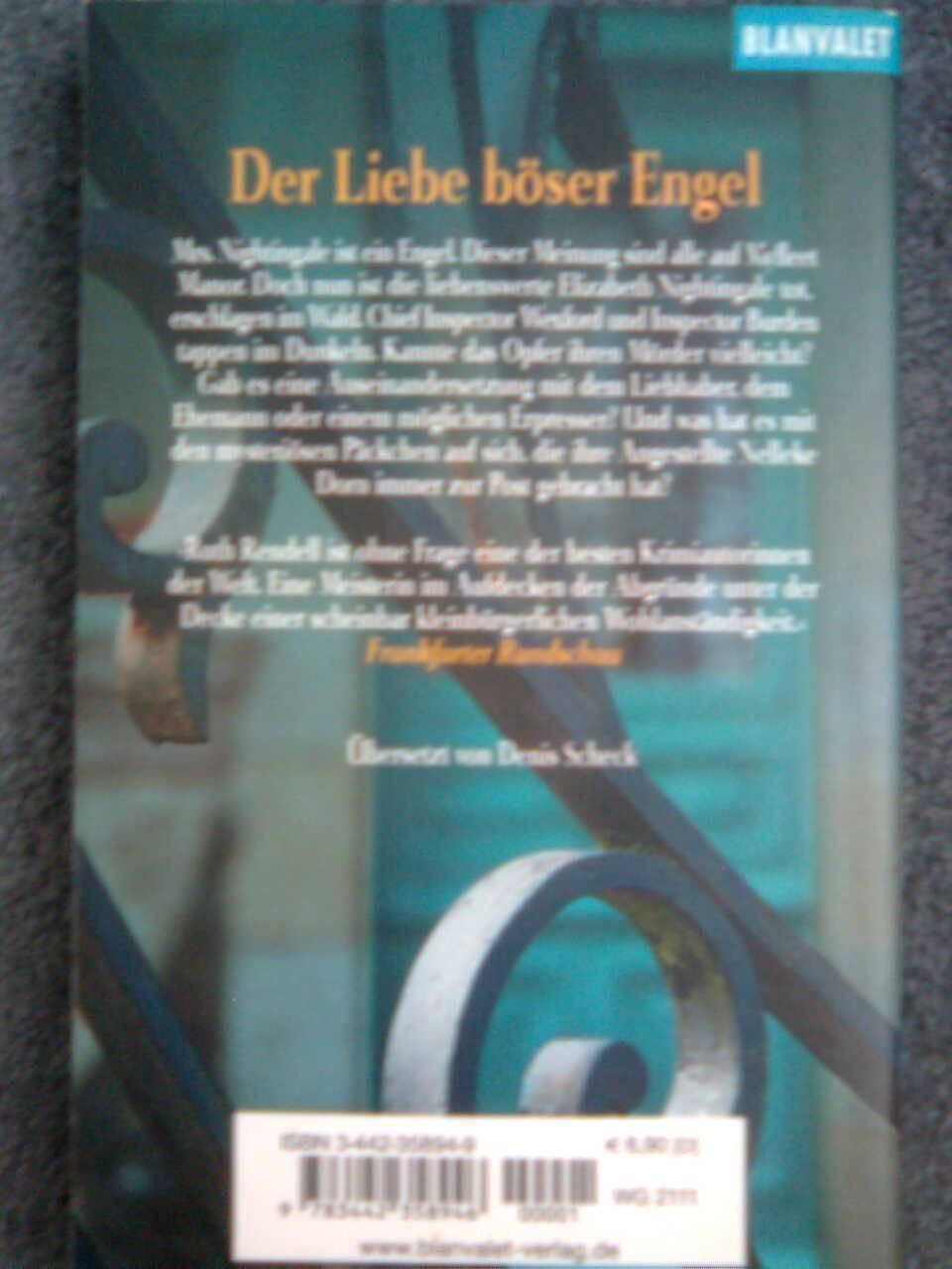 Libri: Ruth Rendell Der Liebe böser Engel – Usato da Basel venduto da Alacant 1