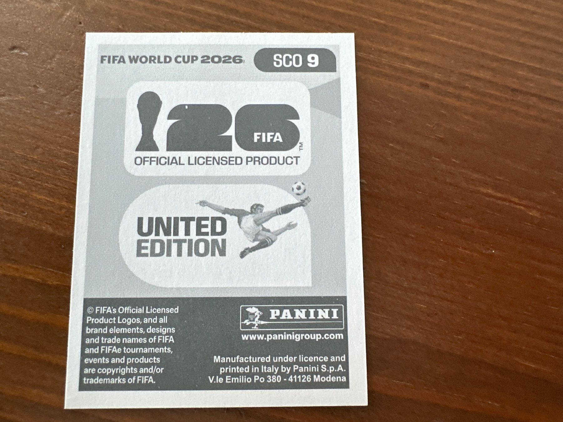 Panini Carte collezionabili: Panini SCO 9 FIFA World Cup 2026 – Nuovo e nell'imballaggio originale da Würenlos venduto da gtvlady_82 1