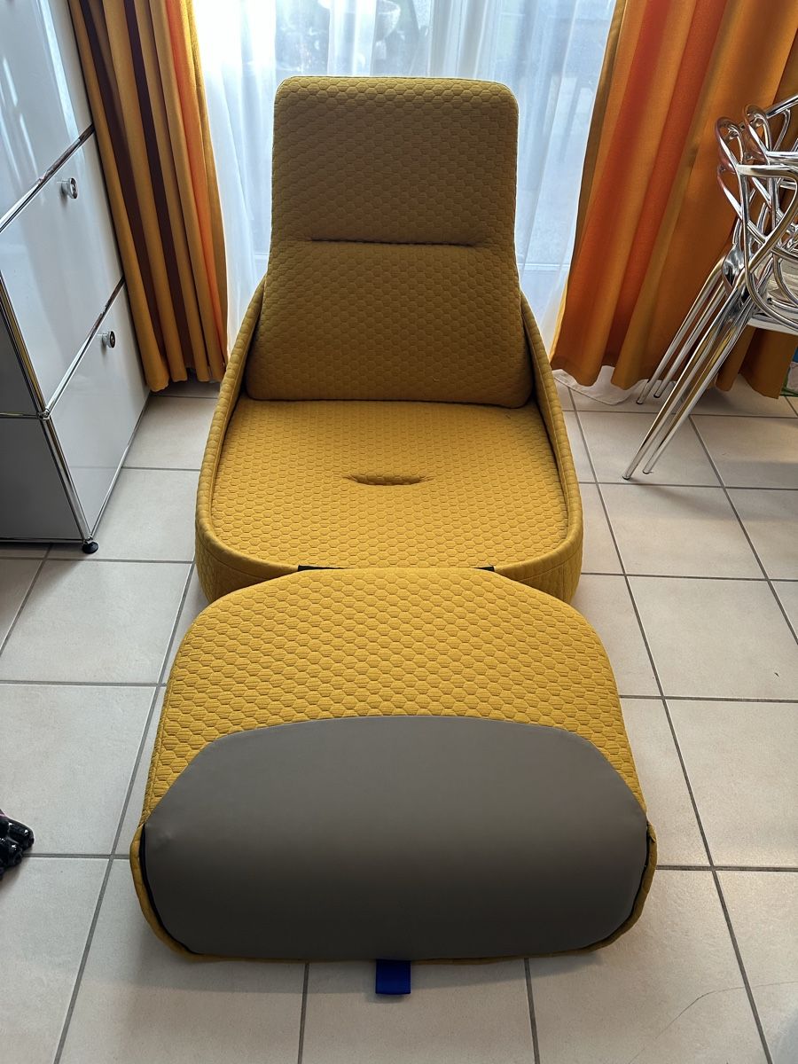 Poltrone: Design Fauteuil modulable jaune avec repose-pied – Nuovo (secondo la descrizione) da Onnens VD venduto da fashionvictime01 1