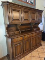 Buffet vaisselier en bois massif, style rustique