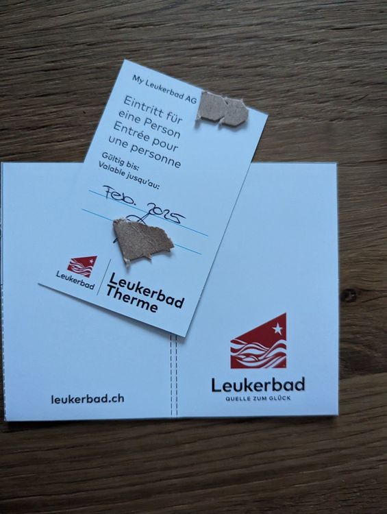 Leukerbad Therme, 1 Gutschein für 1 Eintritt (Neu und originalverpackt ...