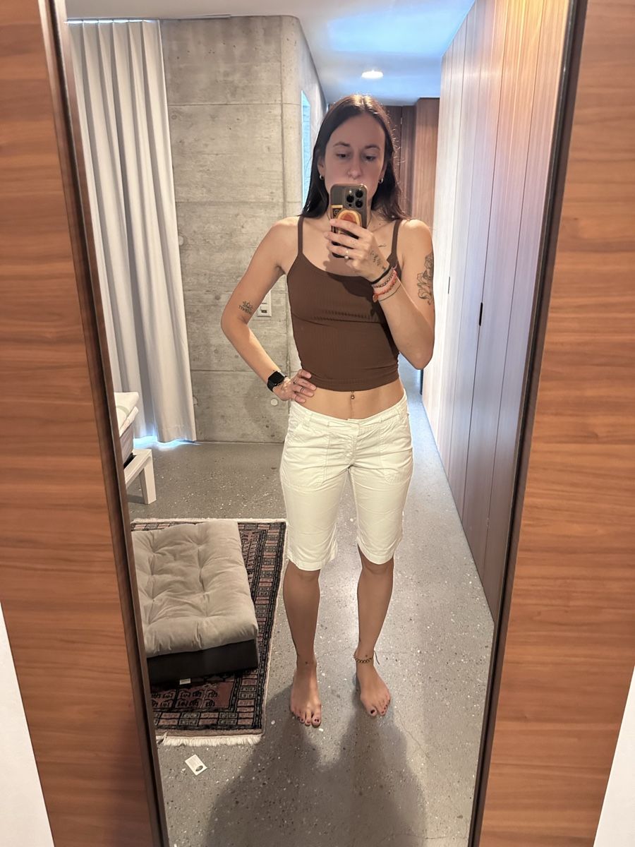 Pantaloni: White capris pants – Usato da Bellinzona venduto da Samirablank