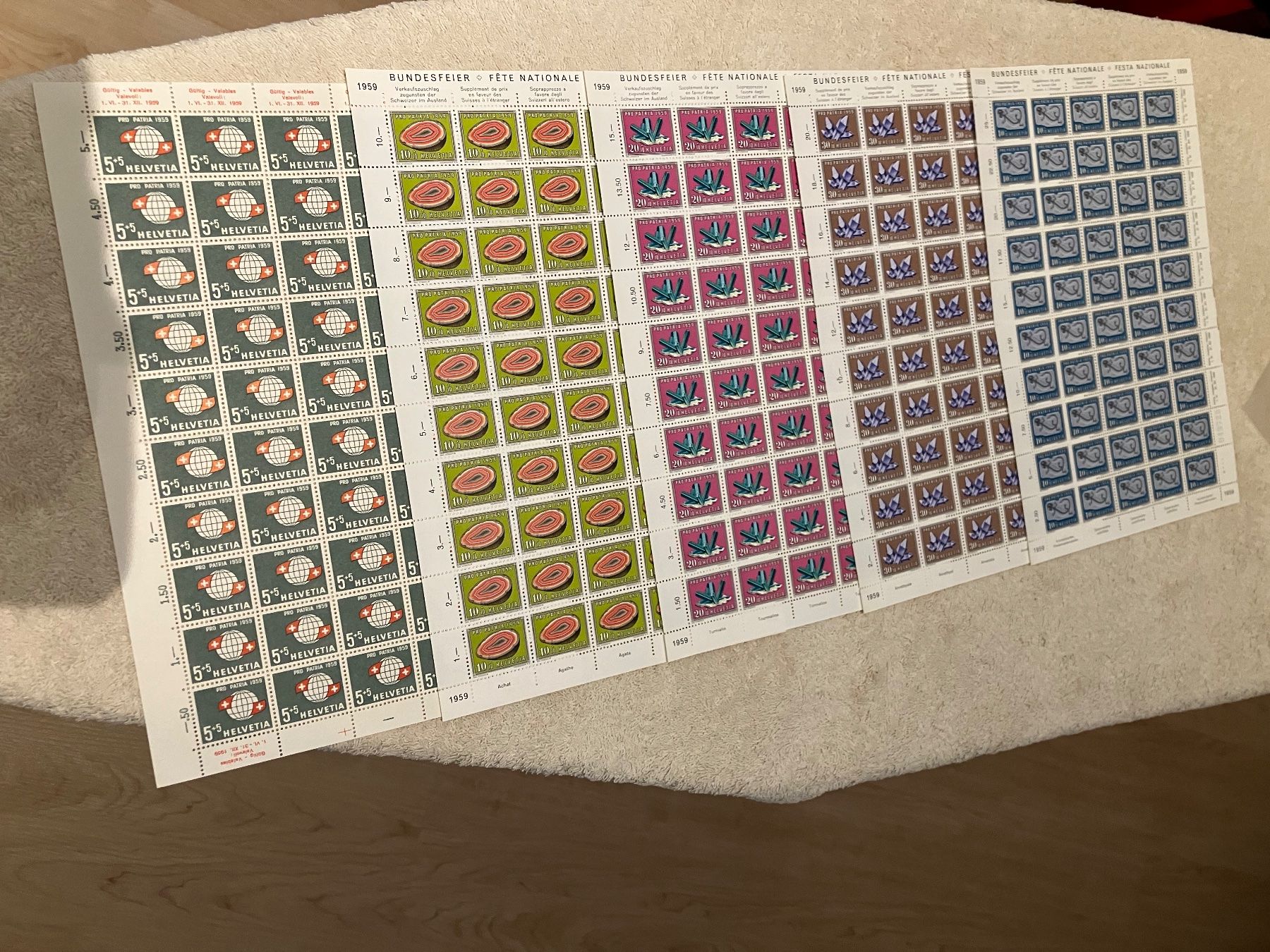 Tous les timbres: Bogenserie Pro Patria 1959 postfrisch ** – D'occasion à Baar par Ramona10