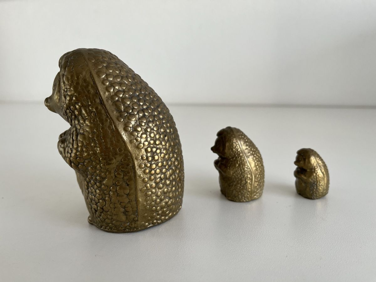 Statuette: Igel Familie aus Messing – Usato da Wetzikon ZH venduto da seli03 3