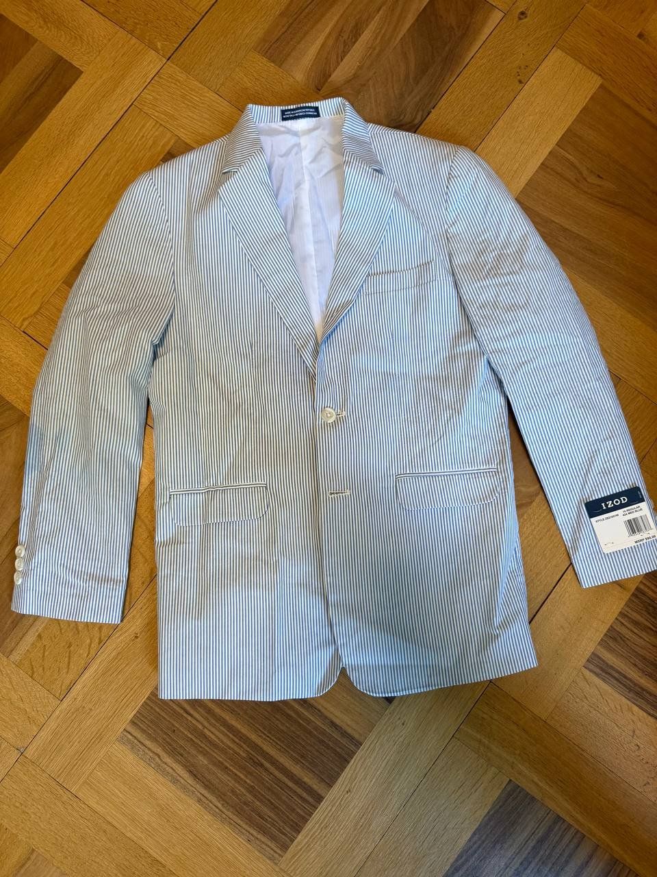 Jacken: Veste IZOD rayée bleu et blanc, Taille 16 – Neu und originalverpackt aus Ecublens VD von cle_d8j8