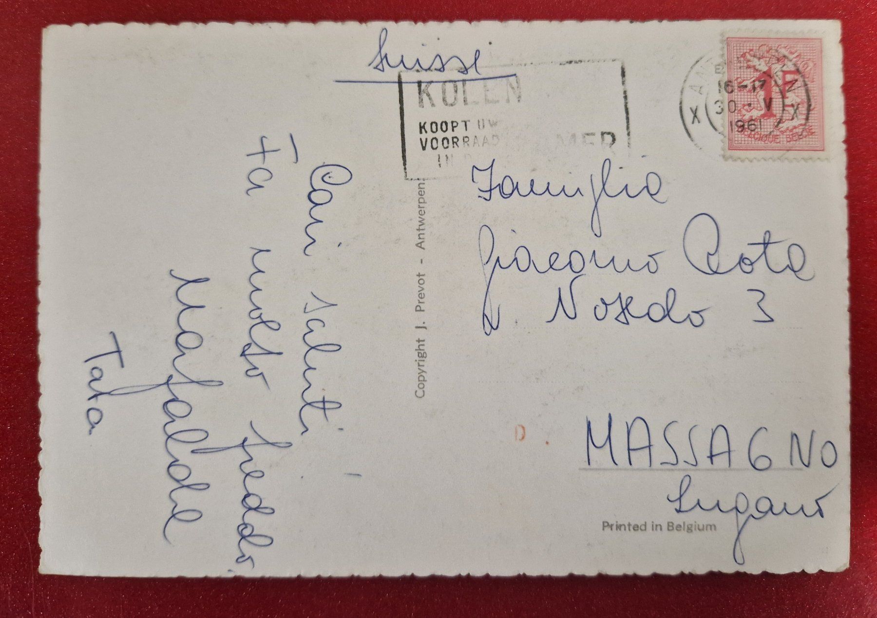Cartoline postali: Antwerpen Anvers, Belgien, 1961 – Usato da Melchnau venduto da Arthurius 1